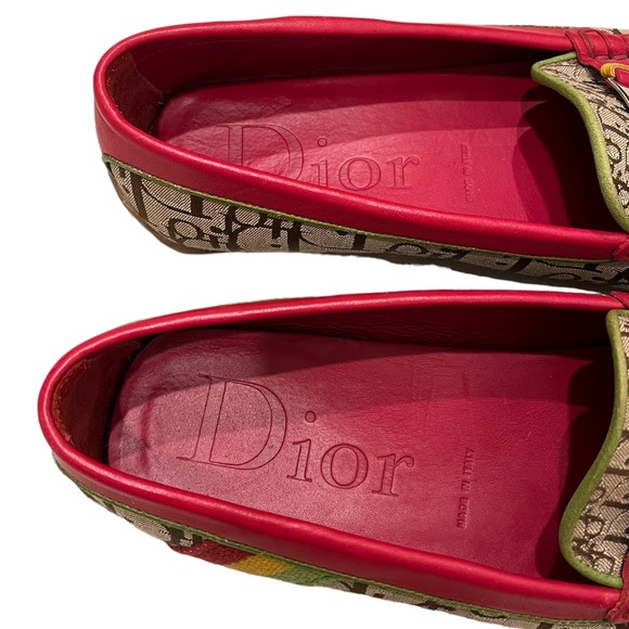 Christian Dior by John Galliano Rasta Driving Flat Loafers Vintage Rare - Picture 7 of 11
